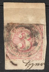 Germany Thurn and Taxis Scott #57 Southern District 3kr Used On Piece 1865 Issue