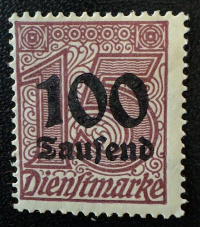 Germany Stamps #O31 MH OG Overprint Surcharge Weimar Republic 1923