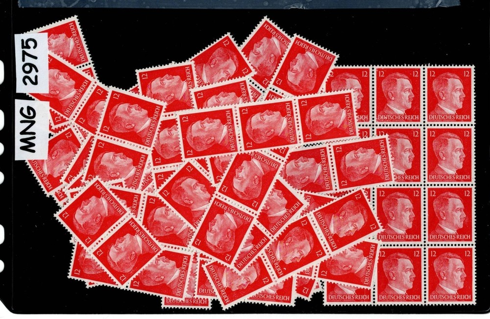 Mint MNG stamps X 100 Adolf Hitler PF12 Sc 513 WWII Germany 1941 #2975