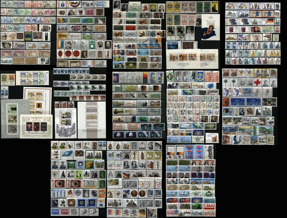 GERMANY Deutsche BundesPost Stamps Postage Collection 1977-1991 Used Mint LH