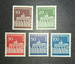 Germany Berlin 1966-70 Brandenburg Gate Set MNH Mint Never Hinged 5 Stamps