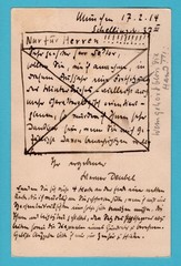 GERMANY Bavaria postal card with Architect label 1914 München