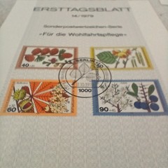 Vintage 1977 Ersttagsblatt Germany First Day Issue Stamp Sheets Set of 15 Bonn