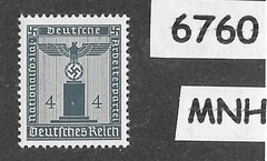 #6760 MNH WWII Germany stamp Sc S14 / 1942 PF04 issue / Official Third Reich