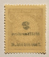 Germany VINTAGE 1923, 2 Million High Inflation MINT Single Stamp,