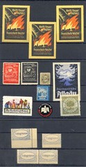 GERMANY-32 ST + 1 BL BACK OF BOOK- -POSTER STAMPS– REVENUES ETC.. -F/VF