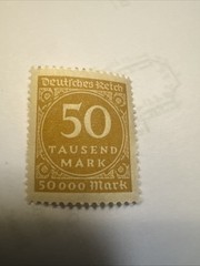 Deutsches Reich Postage Stamp 50mark Tausend 50000