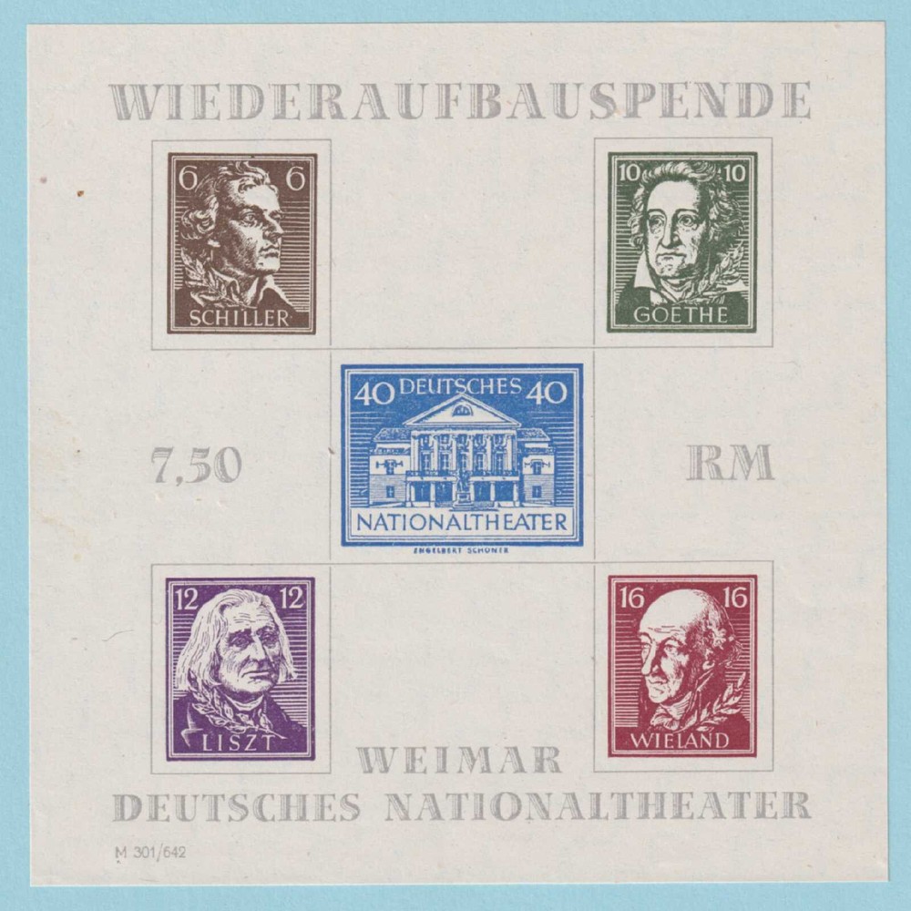 GERMANY -THURINGIN 16N9 SOUVENIR SHEET MINT NO GUM – VERY FINE! – L852