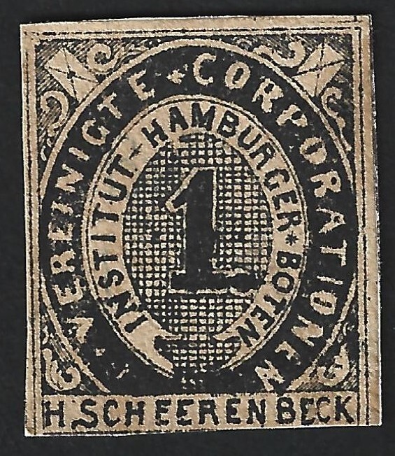 Germany HAMBURG local Private Post Vereinigte 1pf
