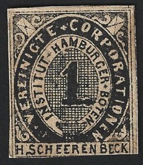 Germany HAMBURG local Private Post Vereinigte 1pf
