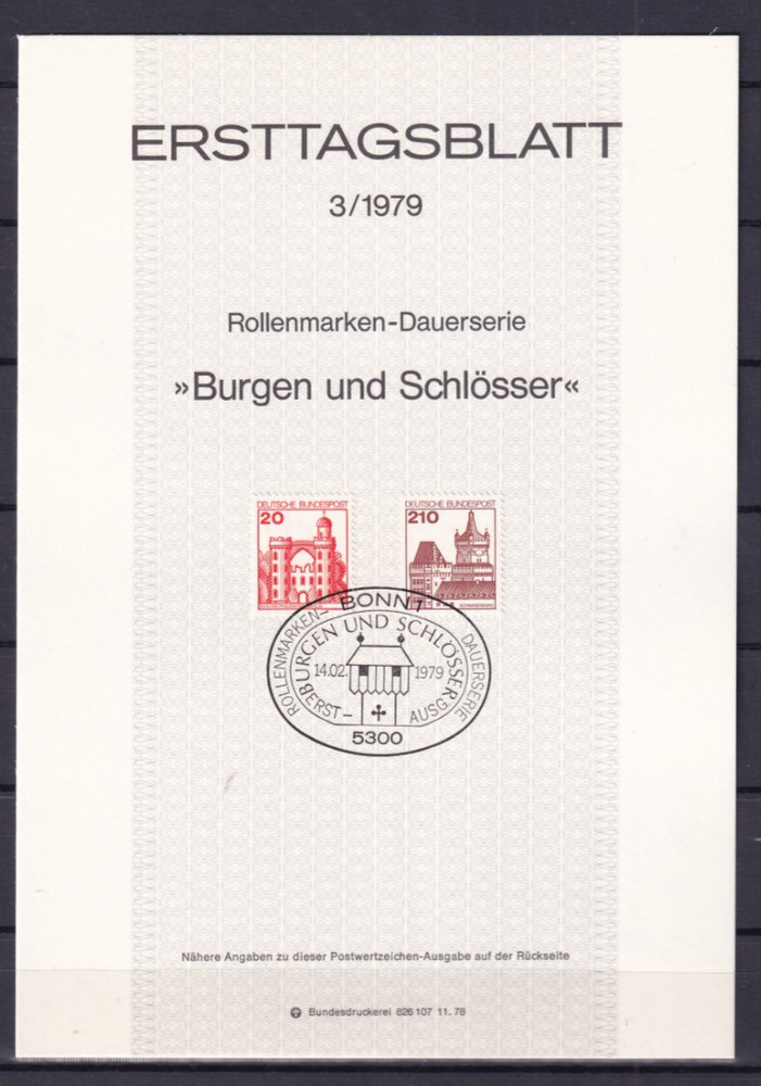 Bundesrepublik ETB 995/98 from Castles and Palaces set