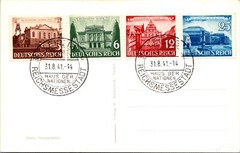 GERMANY 1941 PHOTO POSTCARD COMM NATION BATTLE SET STAMPS SPECIAL CANC LEIPZIG
