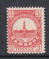 Germany: Hamburg, Local Post, 3pf, mint, 1888
