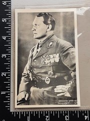 WW2 Postcard Hermann Goring Stamp (Adolf Hitler) Error Not Center rare