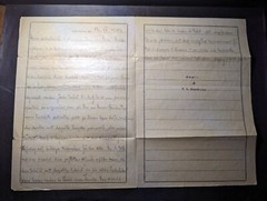 1943 Germany Concentration Camp Folded Letter Cover Auschwitz to Krakau Poland
