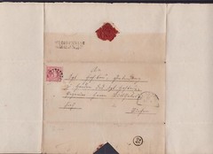 Bavaria SG 23 on Cover NEUBURG to MUNICH in 1863 – Open Mill Wheel 381 Cancel