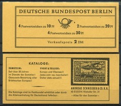 2 x Berlin MH 5 c MNH Booklet Brandenburg Gate 1966 MNH