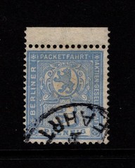 Germany Late 1890s 3p Blue Berlin Private Post Used / Top Margin – S58685