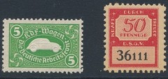 Lot Stamp Germany Poland Revenue WWII HJ Cigar Import Volkswagen Tabacco MNG MNH
