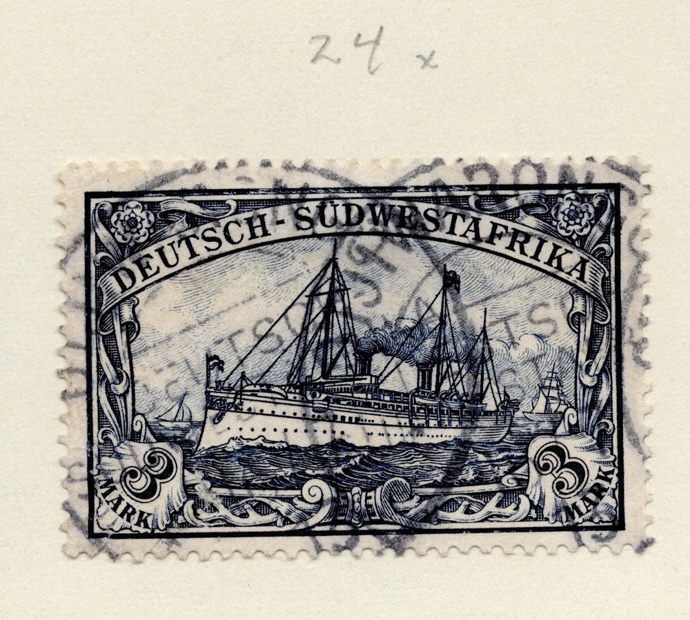 German Southwest Africa 1897 Kaiser’s Hohenzollern Yacht SC# 24