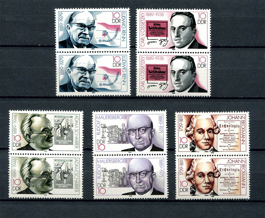 Germany – DDR : Famous men pairs set from 1989 – mint NH