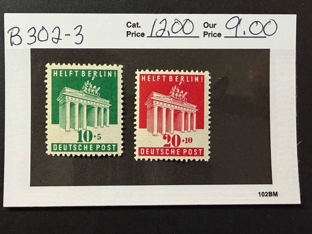 Germany B 302 – 303 MNH 2024 Scott Catalogue Value $ 12.00