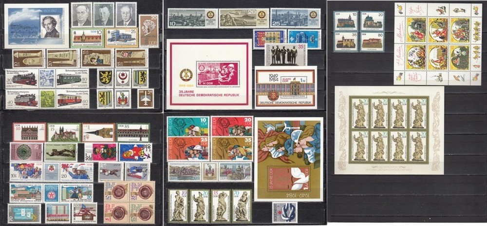 East Germany GDR DDR 1984 – complete year set + minisheet – MNH
