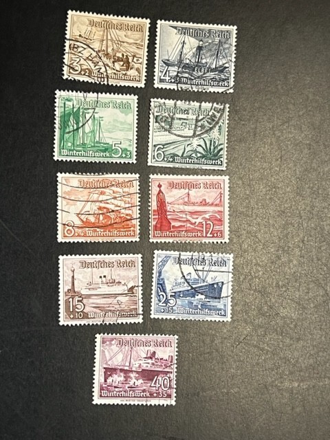 Germany stamp B107-115 mixed, as used