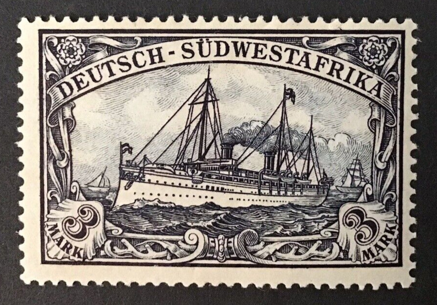 South West Africa 1905 Kaiser Yacht 3 mark Dark Violet MNH No Wmk