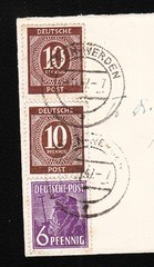 Germany Postwar 1947 Essen Werden Pr. 10p 24p 6p To England Unknown Auxiliary 2z