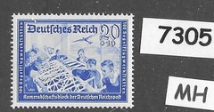 #7305 MH stamp B157 / 1939 / Germany Postal employees Hitlers‘ Culture fund