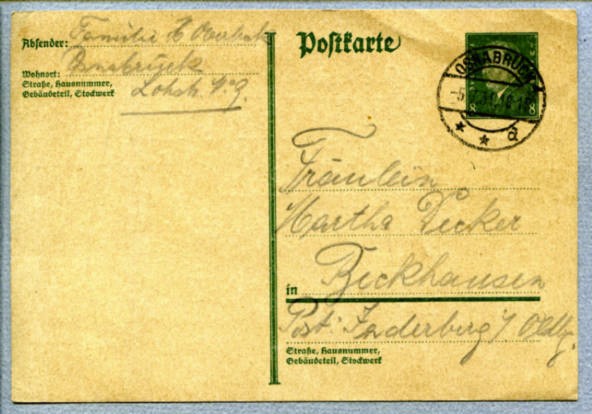 Germany Postal Card 8 pfennig President Friedrich Ebert