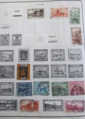 151 VINTAGE GERMAN WEIMAR REPUBLIC HYPER INFLATION STAMPS 6 PAGES STAMP ALBUM