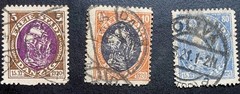 1921 Free City of Danzig Hanseatic Trading Ship 3 Historic Stamps Oliva Postmark