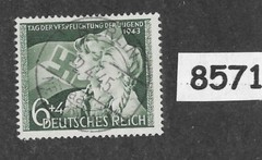 Berlin cancel stamp Sc B230 WWII Germany Hitler youth 1943 Third Reich #8571