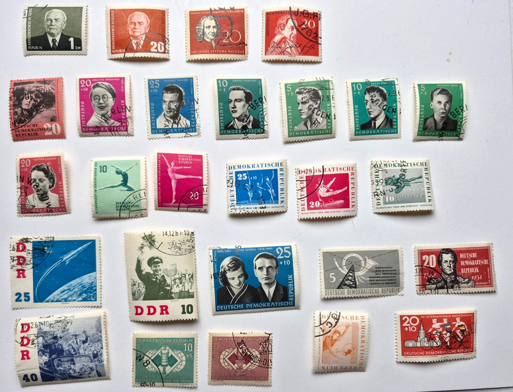 GERMANY (DDR) stamps Lot of 27 1958-1962 All Different
