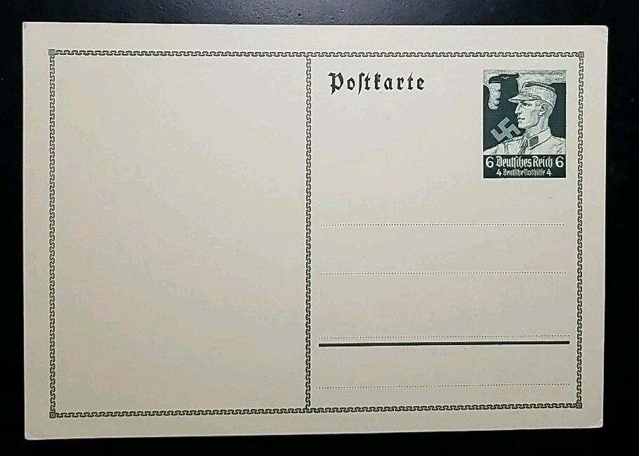 Germany 1940’S WWII Postal History Postcard Postal Card Unused