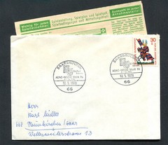 Germany – BRD : Cover with fancy cancels (10.5.1970) – Saarbrücken – used