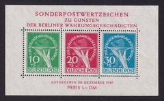 WEST BERLIN 1949 Relief Fund Miniature Sheet SG MSB70a MNH/** (CV £1300)