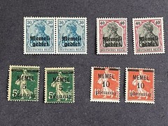 Memel 1920 Stamps-See description For Cat No, Condition & Quantity