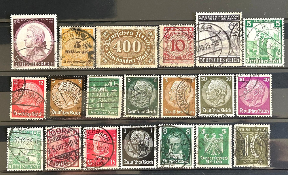 German Stamps – Reich lot of 20 different Stamps used /665