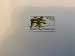 GERMANY EAST DDR GDR 1988 MNH SPORTS OLYMPIC GAMES ATHLETICS HURDLES RUNNING