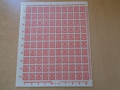 Germany – SG320 10M DM scarlet 1923. 10 x complete sheets of 100 stamps.