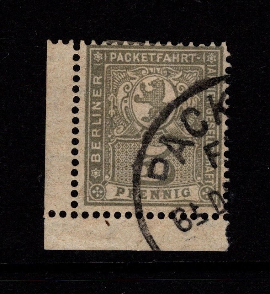 Germany 1890s 5p Berlin Private Post Used / LL Corner Margins – S58695