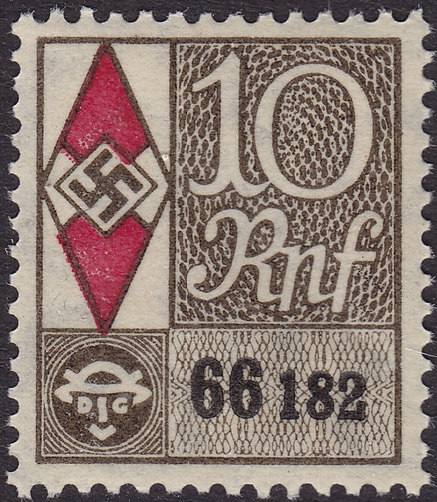 Stamp Germany Revenue WWII Fascism War War Era Sport Folk RNF 10 MNH