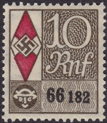 Stamp Germany Revenue WWII Fascism War War Era Sport Folk RNF 10 MNH