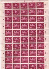 Lot Stamp Germany Sc B252A-C Sheets 1944 WWII Reich Airmail Focke Condor MNH F