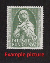 EB0151) GERMANY Mi 151, SC B324 MNH **, Original Gum, Nuremberg Madonna, 1952