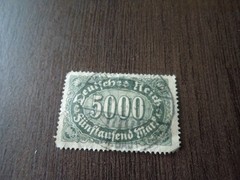 5000 deutsche mark stamp-early 1920s