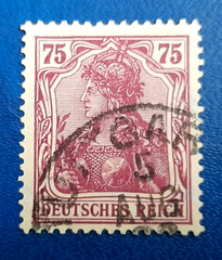 Stamp Germany Deutsches Reich Germania 75 Pfennig 1922 Mi. Nr. 197 (28261)